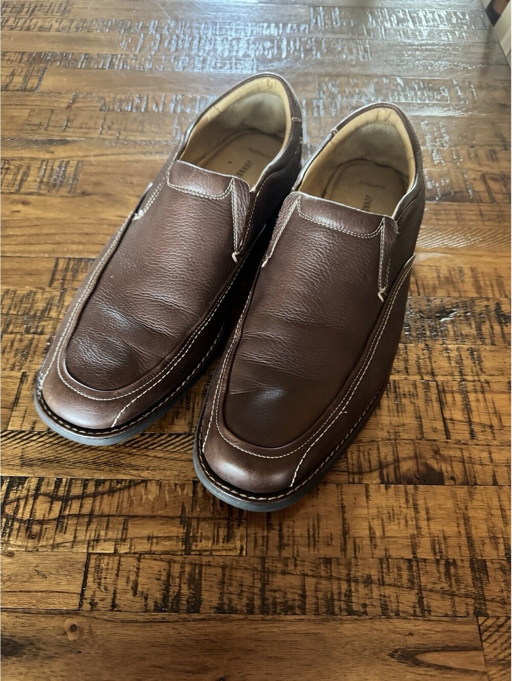 Johnston & Murphy Men’s Brown Leather Slip-On Loafer Dress Shoes 11.5 M 20-1912